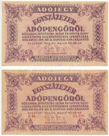 1946. 100.000AP Sorszámmal + 1946. 100.000AP Sorozat- és Sorszám Nélkül T:II-,III - Non Classés