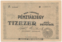 1946. 10.000AP Nem Kamatozó Pénztárjegy "Másra Át Nem Ruházható" T:III Adamo P57 - Non Classés