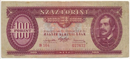 1947. 100Ft "B164 027672" T:III Kis Szakadás  Hungary 1947. 100 Forint "B164 027672" C:F Small Tear Adamo F27 - Non Classés