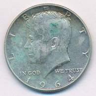 Amerikai Egyesült Államok 1964. 1/2$ Ag "Kennedy" T:2 Patina  USA 1964. 1/2 Dollar Ag "Kennedy" C:XF Patina Krause KM#20 - Unclassified