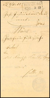 "BERNBURG 22 12 (1852)" - Ra2, Auf Postinsinuationsdokument, Innen Krone/Posthorn-Stempel  BF - Altri & Non Classificati