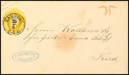 "HAMBURG" - K2, Doppelt Auf GS-Umschlag 3 Sgr., Als Postvereinsauslandsbrief Nach Triest (Ankstpl), Katalog: U13A BF - Altri & Non Classificati
