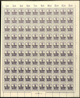 15 Cent Auf 15 Pfg Germania, Type BII, Kpl. Postfrischer Bogen Zu 100 Marken, Ur-HAN 2701.17 Und  Aufdruck-HAN 3587.17,  - Altri & Non Classificati