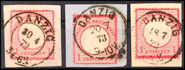 1 Gr. Kleiner Schild Mit K2 Danzig 20 4/72 Und 1 Gr. Großer Schild Je Mit K1 Danzig, Nach Handbuch Nr 79 Bzw. 87, Je Tad - Altri & Non Classificati