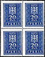 0,50 D. - 20 D. Komplett In Postfrischen 4er  - Blocks, Mi. 220.-, Katalog: 16/22 ** - Altri & Non Classificati