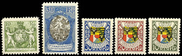 10 Rp. Und 30 Rp. Freimarken Sowie 87. Geburtstag, Tadellos Ungebr., Katalog: 63/64,75/7 * - Altri & Non Classificati