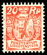 20 Rp. Schloss Vaduz, Tadellos Ungebraucht, Mi. Für ** 120.-, Katalog: 70 * - Altri & Non Classificati