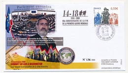 0,55E Armistice 1918/18 - Obl Strasbourg Parlement Européen GA 19/11/2008 - Session Plénière / Jonathan SACKS, Rabbin... - Covers & Documents