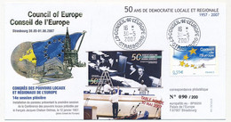 Env Affr 0,55E C. Eur. - Conseil Europe Strasbourg 30/5/2007 - Congrès Des Pouvoirs Locaux Et Régionaux - Storia Postale