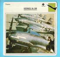 FICHE AVION----chasseur---ALLEMAGNE---HEINKEL HE 100---voir 2 Scans - Vliegtuigen