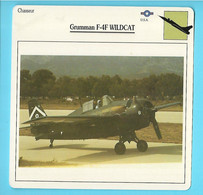 FICHE AVION----chasseur--USA----GRUMMAN F-4F WILDCAT-voir 2 Scans - Vliegtuigen