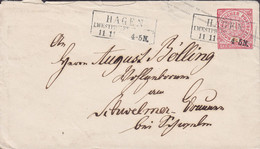 Norddeutscher Postbezirk Postal Stationery Ganzsache Entier HAGEN Westfalen 186? Cover Brief Umschlag - Ganzsachen