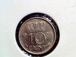 Netherlands 10 Cents 1950 KM 182 - Commerciële Munten