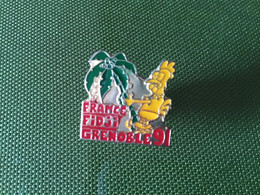 Rare Pin’s Match De Rugby FRANCE FIDJI GRENOBLE 1991 Autre Modèle - Rugby