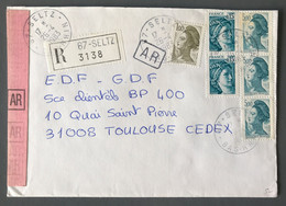 France Liberté Et Sabine Sur Enveloppe Recommandée De SELTZ, Bas-Rhin 26.4.1983 - (C1453) - 1961-....