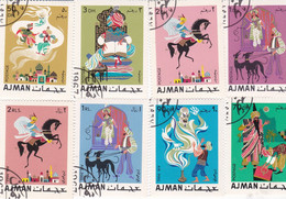 AJMAN ( E.A.U.) Série 8 Timbres Oblitérés Mais Avec Gomme - Emirati Arabi Uniti