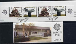 Booklet - Greece 1987 Europa (Sculpture) 340Dr Booklet Complete With First Day Cancels - Carnets