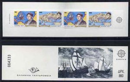 Booklet - Greece 1992 Europa (Discovery Of America) 860Dr Booklet Complete And Very Fine - Carnets