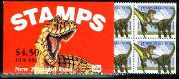 Booklet - New Zealand 1993 Prehistoric Animals $4.50 Booklet (with Slotted Tab At Right) SG SB 66a - Booklets