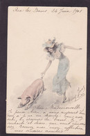 CPA Cochon Pig Circulé Type Vienne Viennoise - Varkens