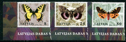 LATVIA 1996 Butterflies MNH / **.  Michel 432-34 - Latvia