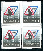 LATVIA 1995 Road Safety Block Of 4 MNH / **.  Michel 393 - Latvia