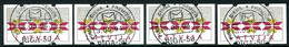 LATVIA 1994 ATM Labels (4)  Used.  Michel 1 - Lettland