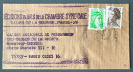 France N°1977 Et 2183 Sur Bande De Journal 24.7.1984 - (C1538) - 1961-....