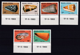 WALLIS - 1983 - SERIE COQUILLAGE YVERT N° 306/311 ** MNH - BORD COIN DATE - Unused Stamps