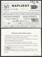 Combined Tramway Bus Train Trolley DEBRECEN HUNGARY Ticket Transport / HAJDÚ VOLÁN - DAY Ticket 2000 - Europa