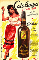 BU 2154 A /   BUVARD-    CATALUNYA A L'APERITIF   ( 21,00 Cm X 13,50 Cm ) - Liqueur & Bière