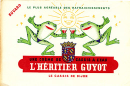 BU 2157 /   BUVARD-   CREME DE CASSIS  L'HERITIER GUYOT   ( 21,00 Cm X 13,50 Cm ) - Liqueur & Bière