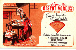 BU 2174   /   BUVARD-   BISCUITS GESLOT-VOREUX   RONCHIN -LES- LILLE   (21,00 Cm X 13,50 Cm ) - Sucreries & Gâteaux