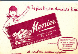 BU 2178   /   BUVARD-   CHOCOLATS MENIER   AU LAIT    (21,00 Cm X 14,00 Cm ) - Chocolat