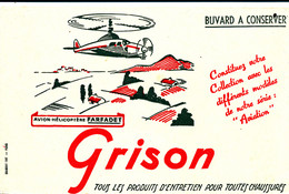 BU 2211 /   BUVARD-   GRISON   -   AVION-HELICOPTRE FARFADET   (21,00 Cm X 13,50 Cm ) - Produits Ménagers