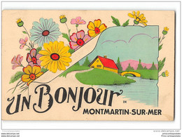 CPA 50 Un Bonjour De Montmartin Sur Mer - Montmartin Sur Mer