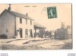 CPA 58 Lormes La Gare Et Le Train Tramway - Lormes