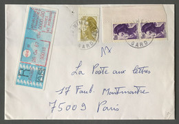 France N°2241 Et 2276 (x2) + Complément LISA RECOMMANDE 28.4.1987 - (C1655) - 1961-....