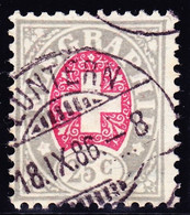 1881  25 C Faserpapier Gestempelt Fluntern. Voreingemeindung In Zürich - Telegraafzegels