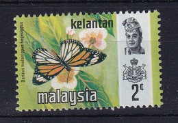Malaya - Kelantan: 1971/78   Butterflies    SG113    2c    [Litho]   Mh - Kelantan