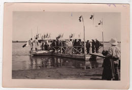 Photo Originale Haut Sénégal NIGER MALI SOUDAN Français 1933 Bateau Vedette Marine Nationale Marins SARKALA Embarcadère - Afrique