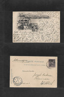 Algeria. 1898 (2 May) Alger - Germany, Wittlich (6 May) Early Ppc Fkd 10c Sage, TPO. - Argelia (1962-...)