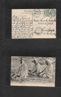 Algeria. 1905 (18 March) Biskra - Germany, Dornholzhausen (23 March) Fkd Ppc, Cds. Fine. - Argelia (1962-...)