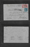 Algeria. 1924 (25 Oct) Sidi B Gabbes - Sweden, Stockholm (1 Nov) Air Cacheted Multifkd Envelope Via Toulon. Superb Early - Algeria (1962-...)