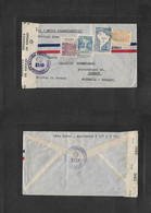 Colombia. 1947 (11 Aug) Barranquilla - Germany, Bremen. Air Multifkd Env + British Zone Censorship. Fine Usage. - Colombia