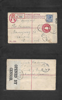 Gibraltar. 1918 (2 Oct) GPO - Denmark, Randers (19 Oct) WWI Registered Multifkd Stat Env, Censored. Fine. - Gibraltar