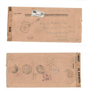 India. 1942 (29 Dec) Darfeeling - USA, KY, Louisville (12 May) Official Stampless Registered US Censored Envelope. Seat  - Otros & Sin Clasificación