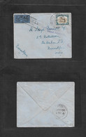South Africa. 1933 (3 Oct) Schmietdriet - India, Barrackpore (19 Oct) Air Single Fkd 1sh Rate Env With Violet Cachet "In - Otros & Sin Clasificación