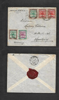 Sudan. 1913 (2 Oct) Khartoum TPO - Germany, Hamburg. Multifkd Colorfull Envelope. Fine. Via Shallal - Halfa. Comercial U - Sudan (1954-...)