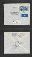 Sudan. 1954 (19 June) Omdurman - West Germany, Oberrahmede (23 June) Registered Air Multifkd Env + R-label. Fine. - Sudan (1954-...)